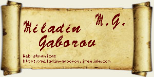 Miladin Gaborov vizit kartica